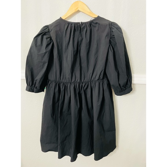 ZARA Puff Black Dress - Picture 4 of 8